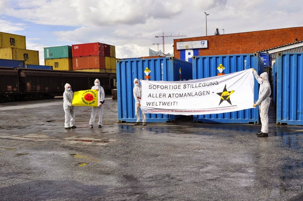 Protest gegen Atomtransporte in Hamburg, C. Steinweg