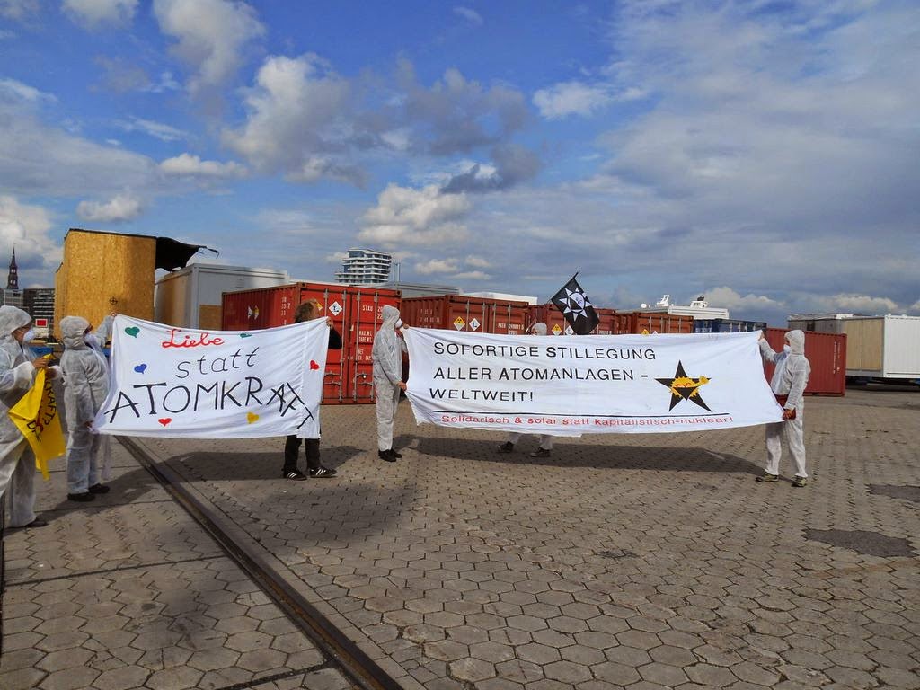 Protest gegen Atomtransporte in Hamburg, C. Steinweg