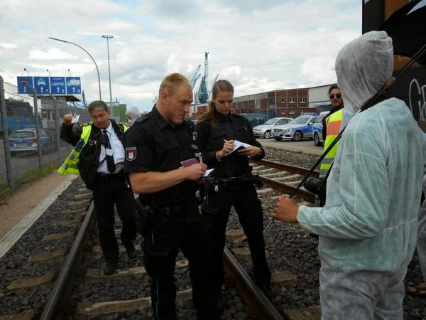 Protest gegen Atomtransporte in Hamburg, C. Steinweg