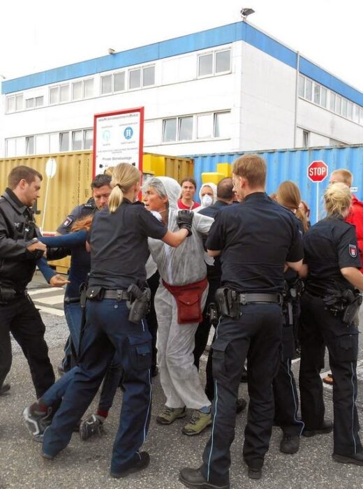 Protest gegen Atomtransporte in Hamburg, C. Steinweg