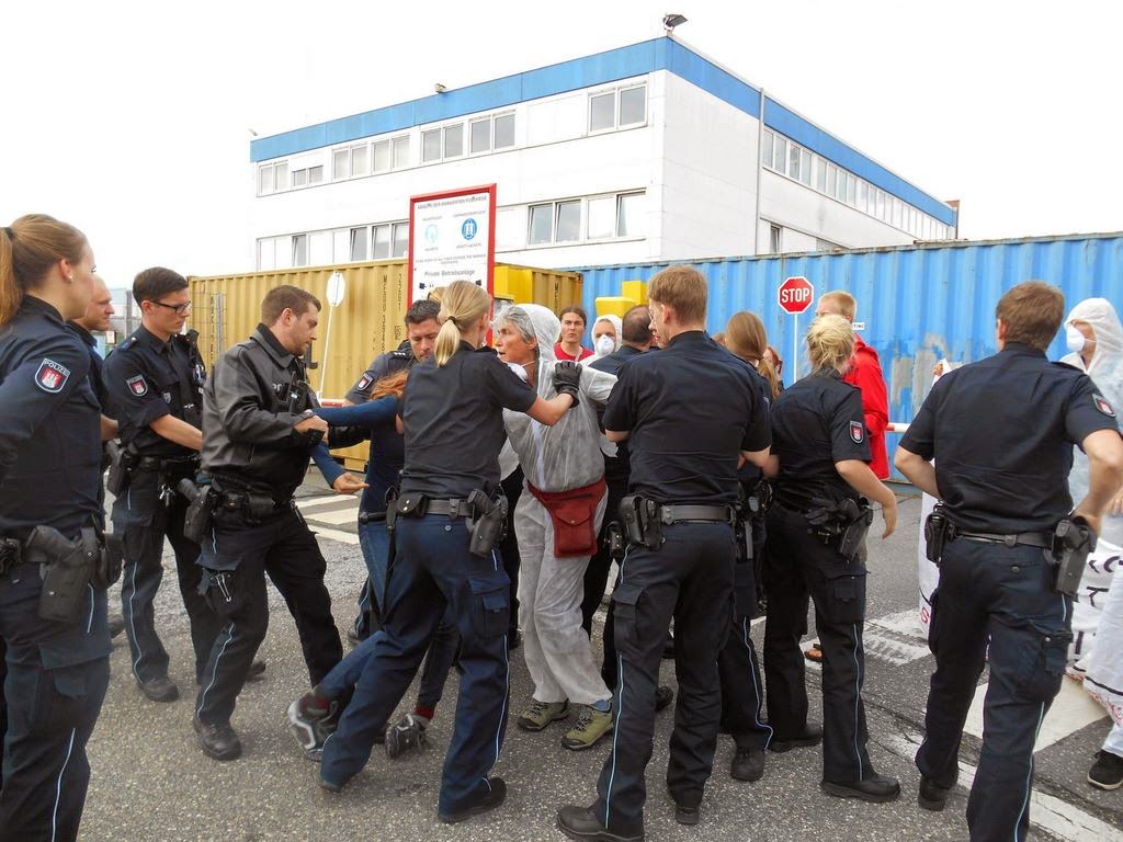 Protest gegen Atomtransporte in Hamburg, C. Steinweg