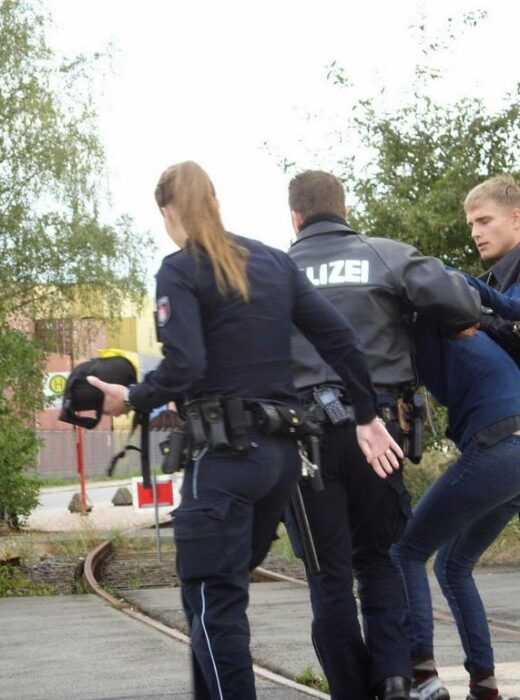 Protest gegen Atomtransporte in Hamburg, C. Steinweg