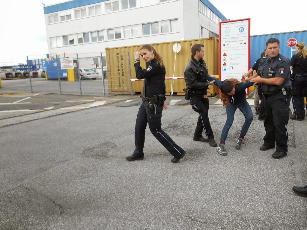 Protest gegen Atomtransporte in Hamburg, C. Steinweg