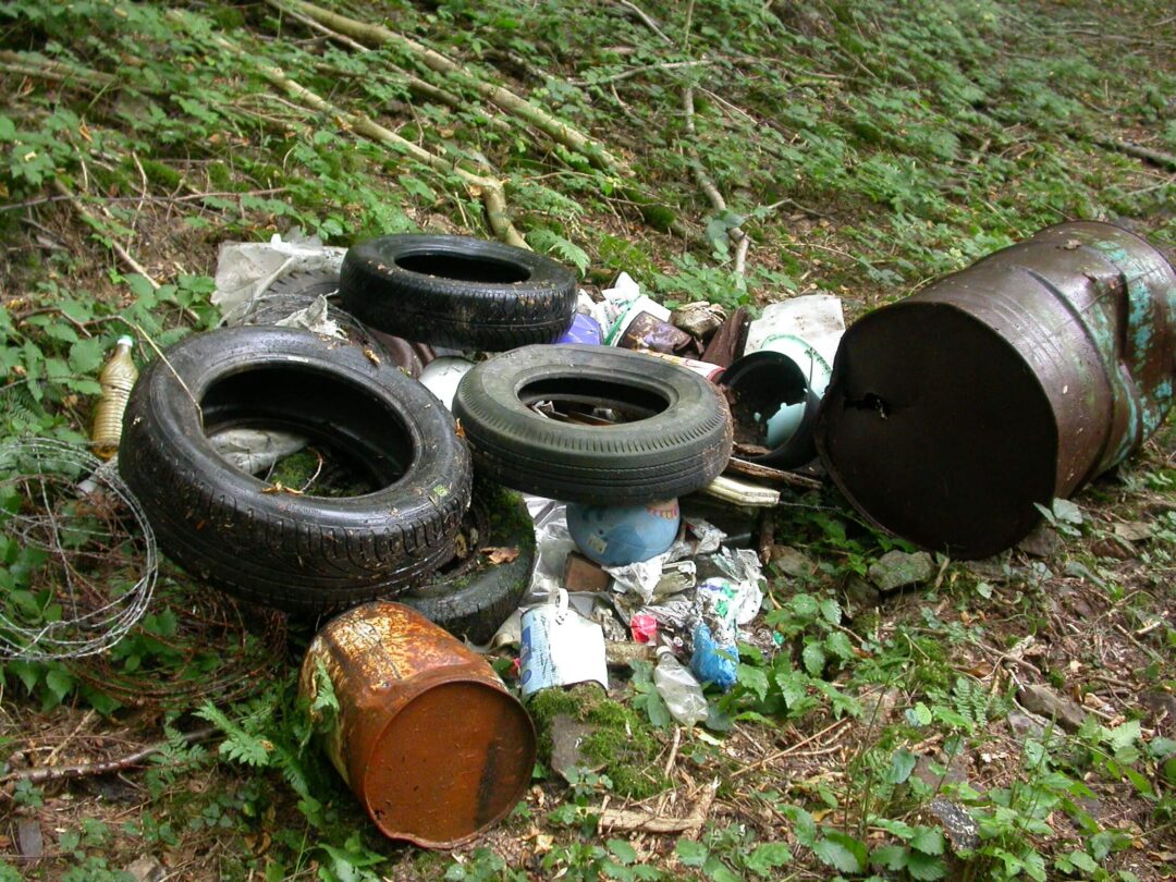 Unerlaubte Entsorgung von Abfällen in der Natur