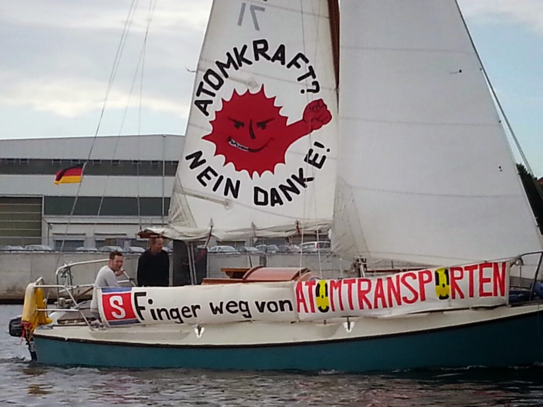 Protest gegen Atomtransporte Stena Line Kiel
