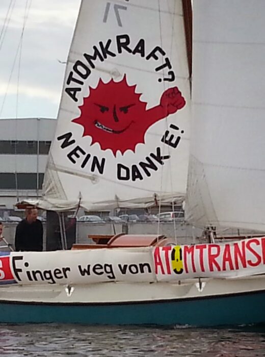 Protest gegen Atomtransporte Stena Line Kiel
