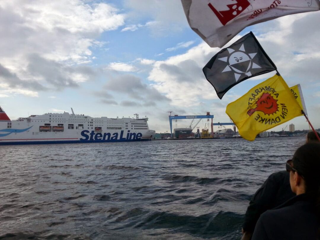 Protest gegen Atomtransporte Stena Line Kiel
