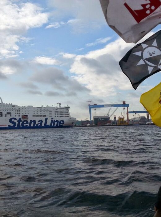 Protest gegen Atomtransporte Stena Line Kiel
