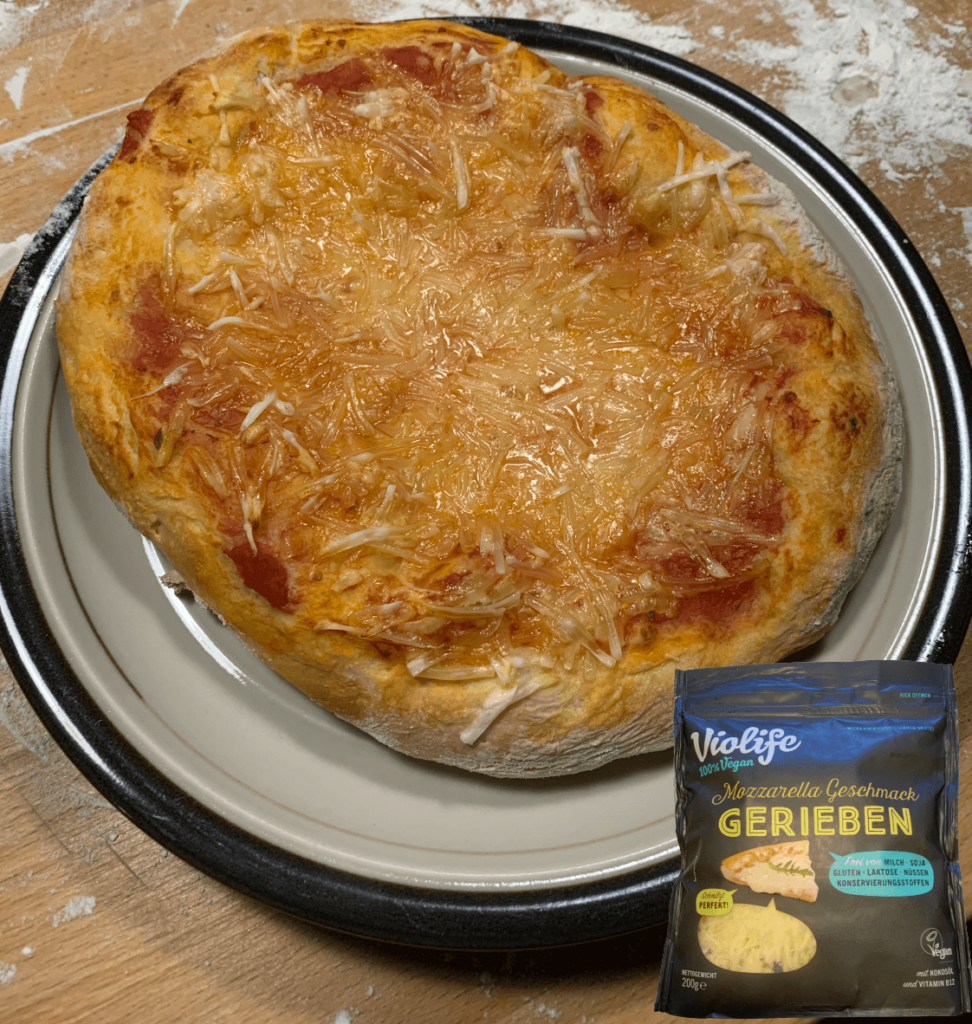 Auf dem zweiten Platz beim veganen Pizzakäse-Test landet das Produkt von Violife