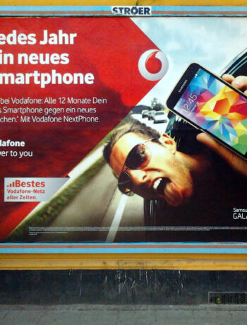 Vodafone Werbeplakat für die Kampagne "NextPhone"