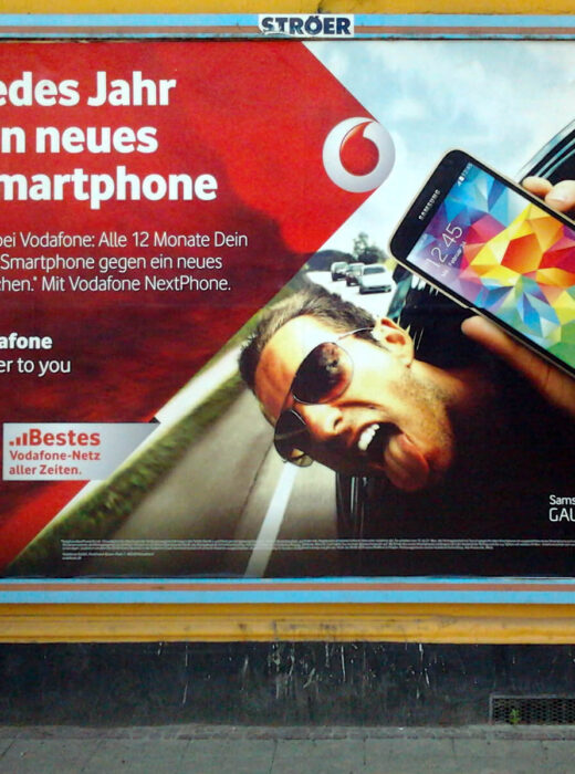 Vodafone Werbeplakat für die Kampagne "NextPhone"